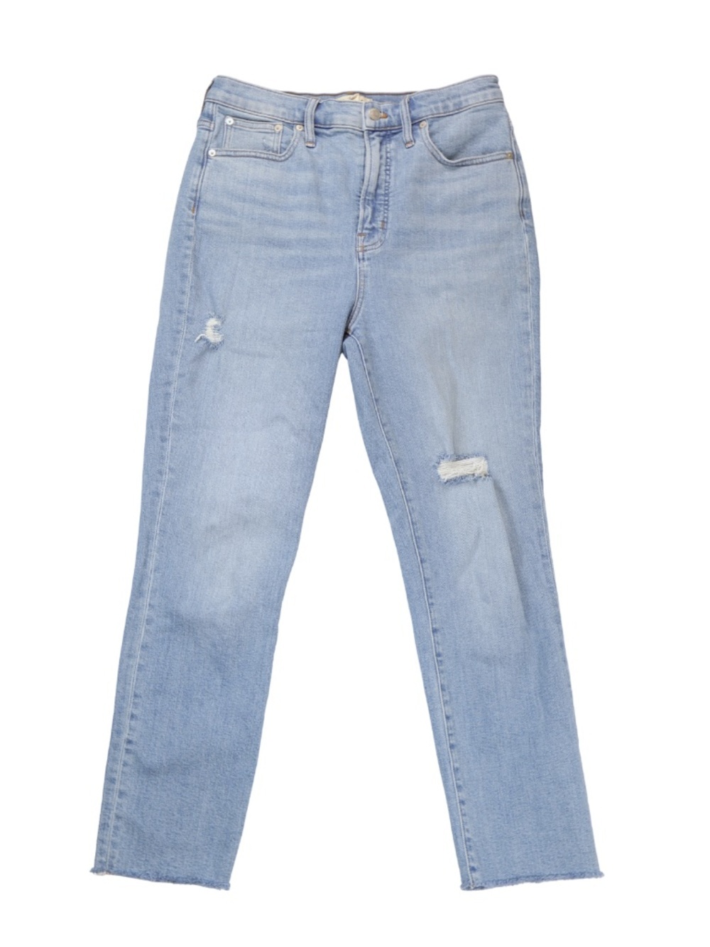 Madewell The Perfect Vintage Jean Size 29 High Rise Distressed Crop Straight Leg